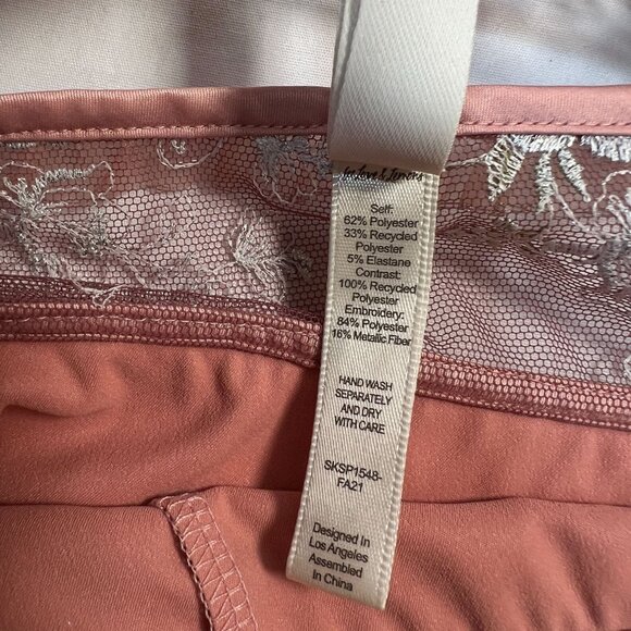 For Love and Lemons Euphoria Embroidered Slip Dress Pink Satin Mesh Small - Picture 14 of 14